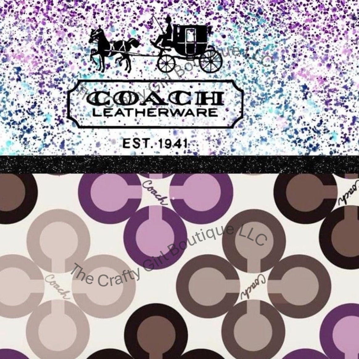 Purple Coach Skinny Tumbler