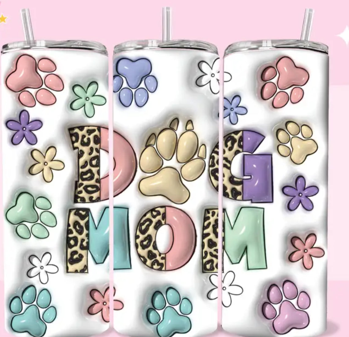 “Dog Mom” Skinny Tumbler