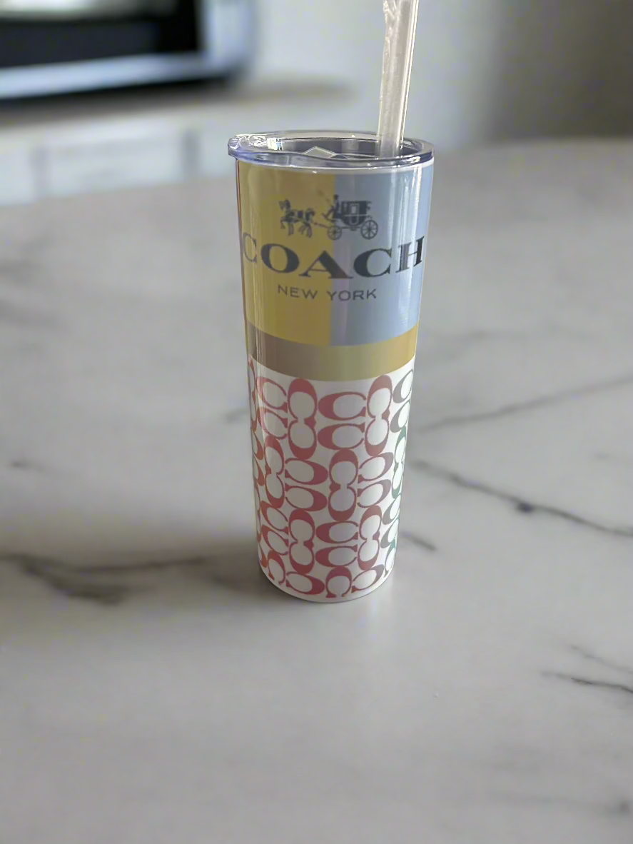 Coach Multicolor Skinny Tumbler