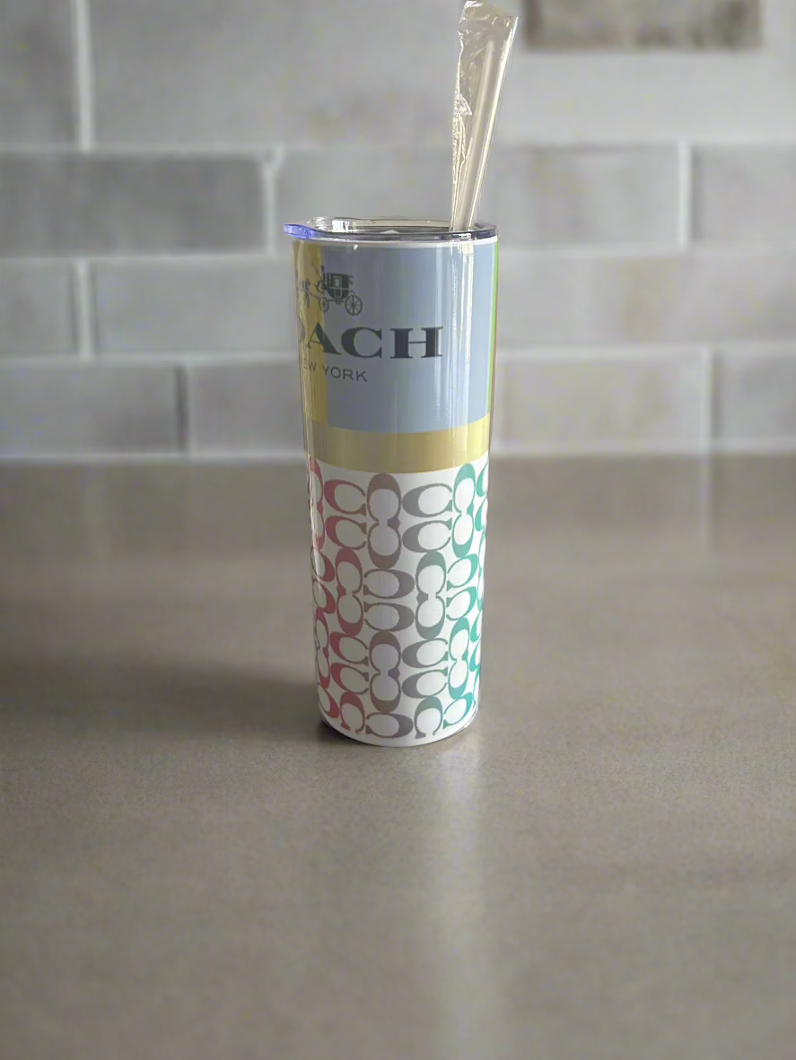 Coach Multicolor Skinny Tumbler