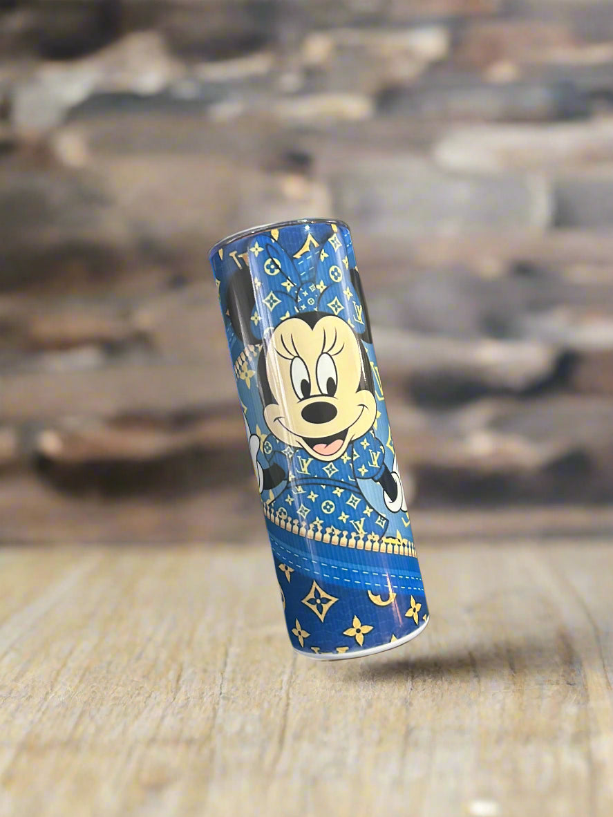 Zipper Minnie Mouse LV Royal Blue Tumbler