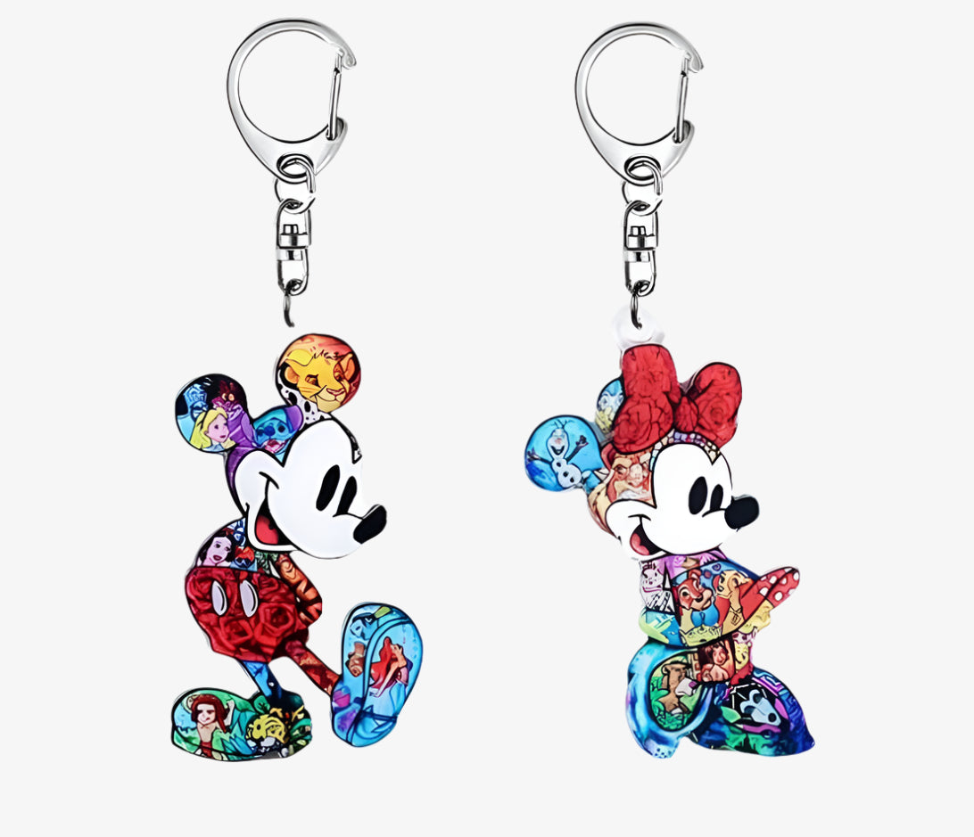 Mickey & Minnie Keychain Set