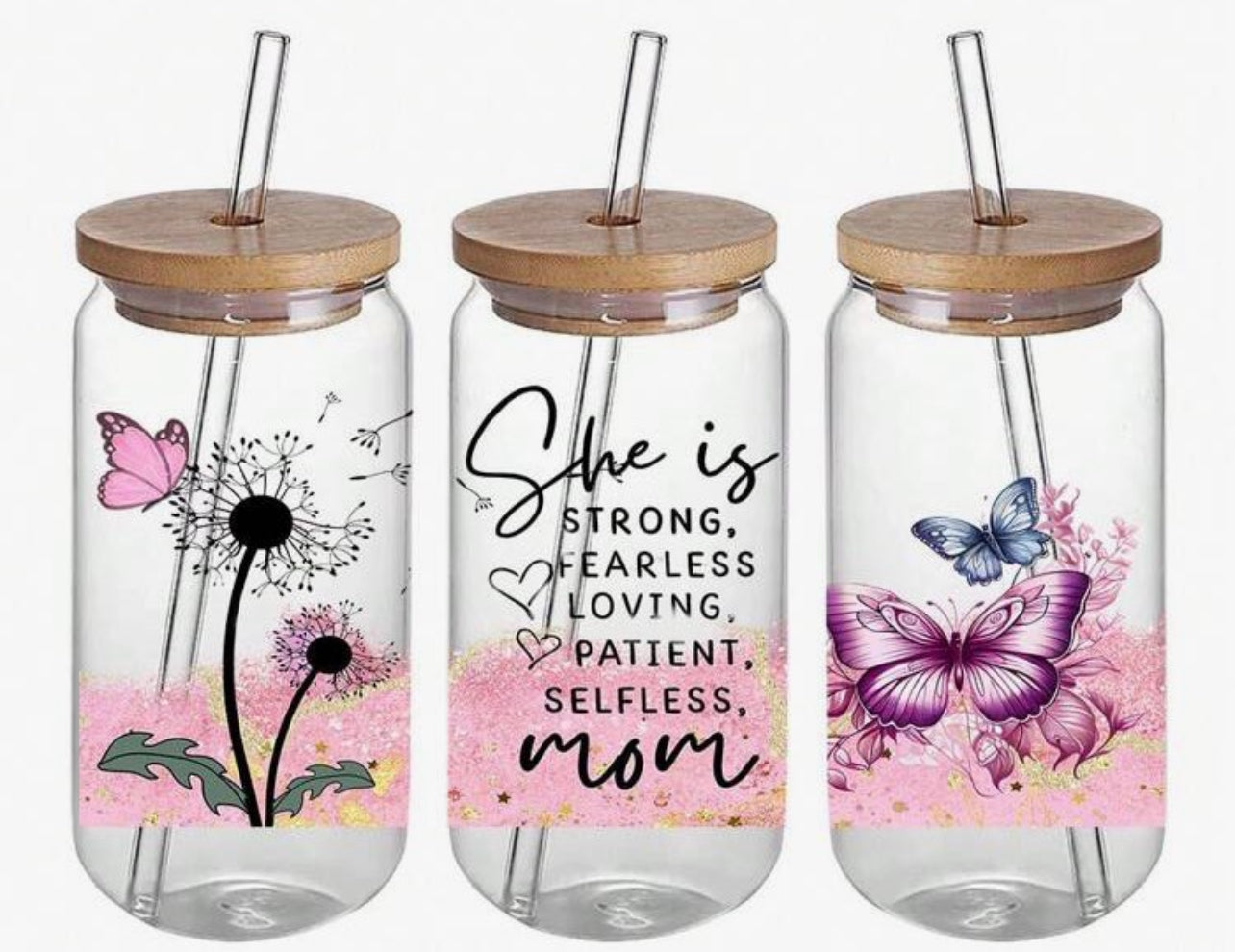 "She is" Glass Tumbler