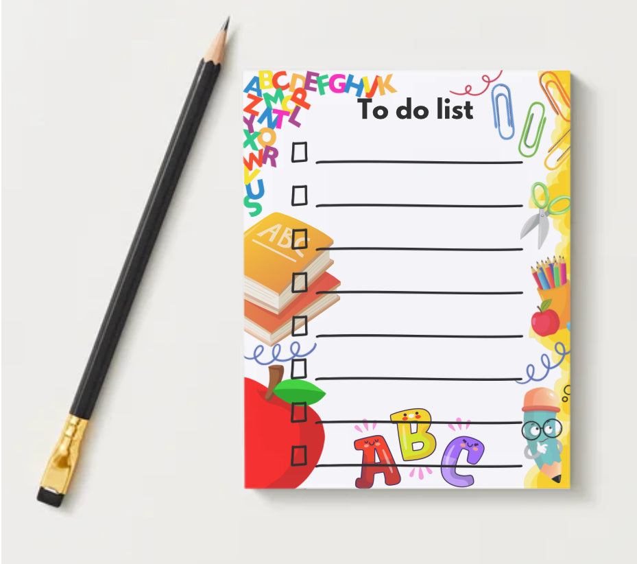 ABC Theme Notepad Set – The Crafty Girl Boutique LLC